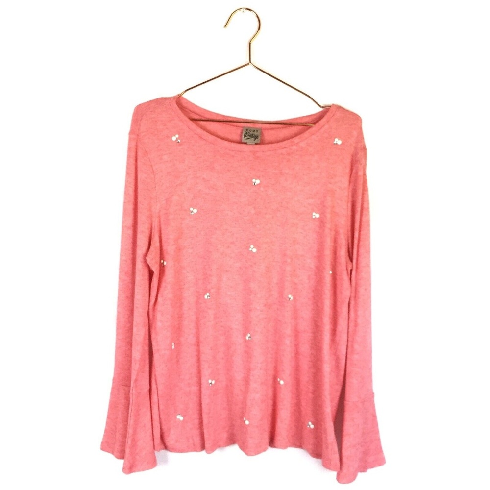 Como Vintage L Large Shirt Embellished Soft Long B